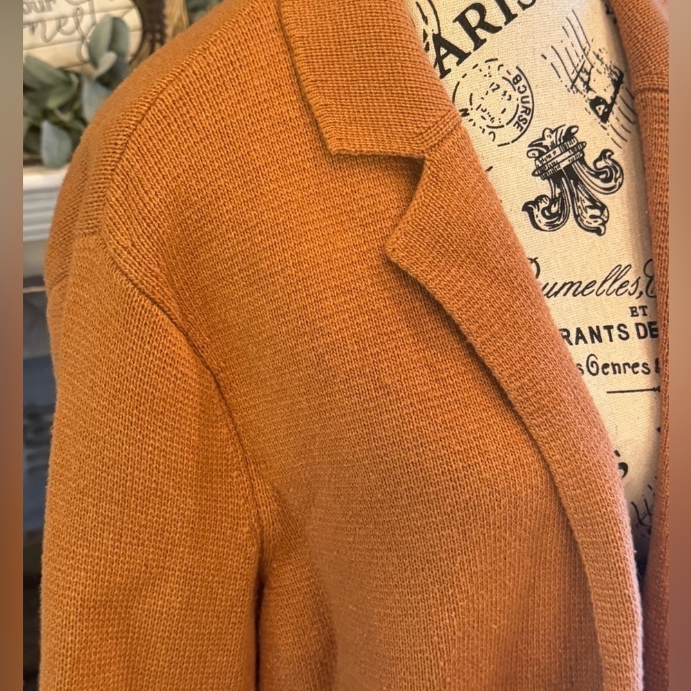 Talbot’s Wool Blend Open Front Cardigan Rust Brow… - image 3